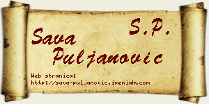 Sava Puljanović vizit kartica